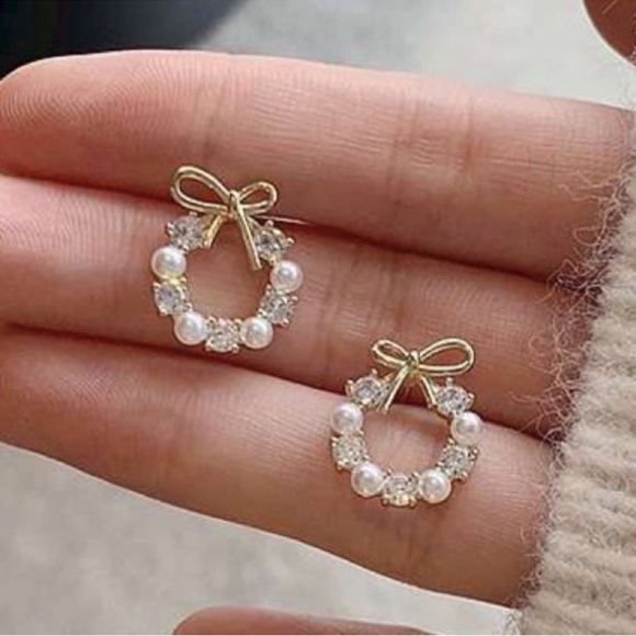 Fashion Jewelry Jewelry - 🔥 Clearance Sale 🔥 Festive Bow Wreath Earrings
